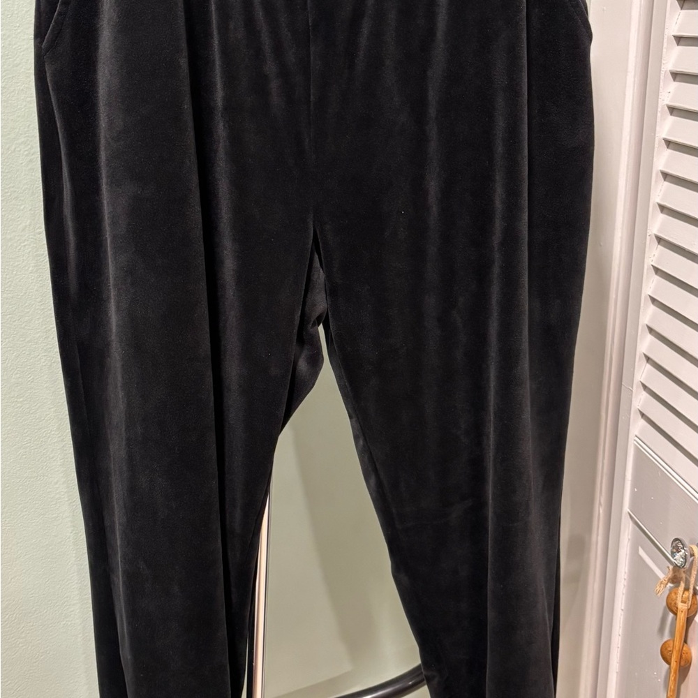 Cable & Gauge Black Velour Trousers
